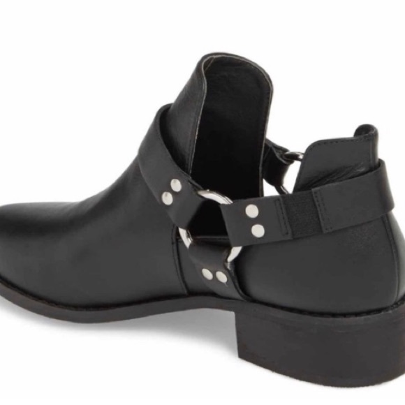 BP Black Leather Moto Ankle Boots - Picture 2 of 13